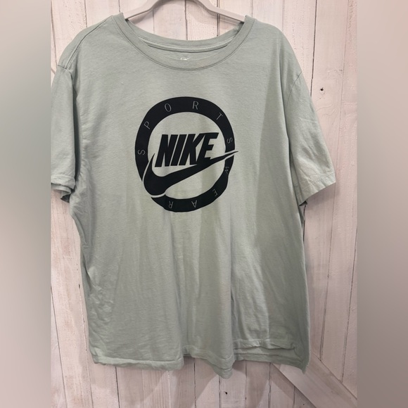 Nike Light Green Tee with White Logo - Picture 1 of 7